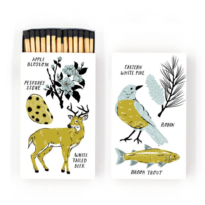 Michigan Symbols Extra-Long 4" Matches for wholesale by City Bird