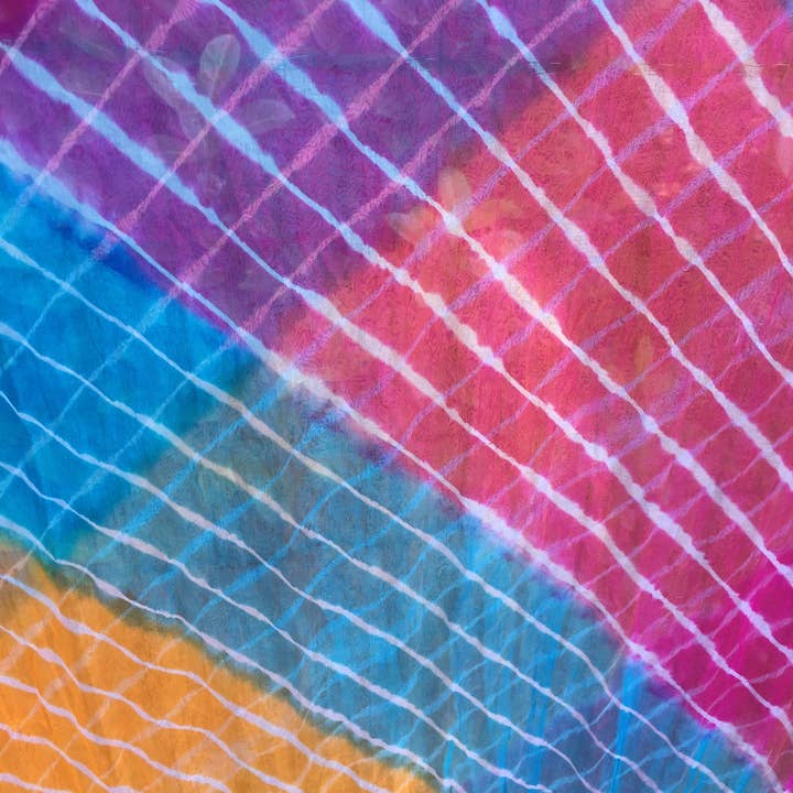 Woman Shops World - Wholesale Scarf - Women's - Shibori Chiffon Scarf, Tie Dye Silky Shawl