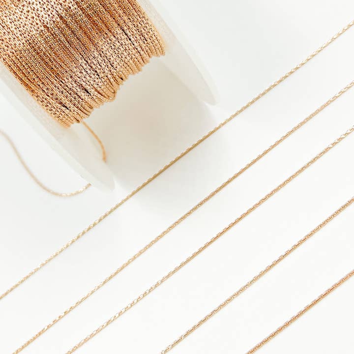 Jewels & Chains - Wholesale Link & Chain Necklace - 656RGF. 14K Rose Gold Filled Wire Chain