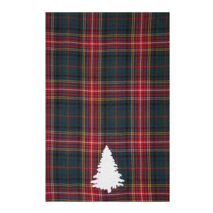 Christmas Green Lennox Tree Plaid Kitchen Towel for wholesale by C&F Home