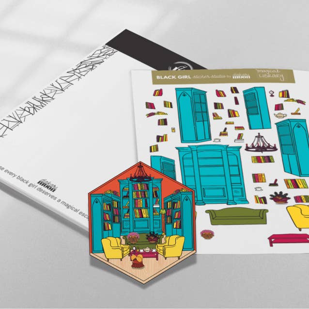 Magical Library – Yonda 3D World Sticker Sheet for wholesale by dakari Moon