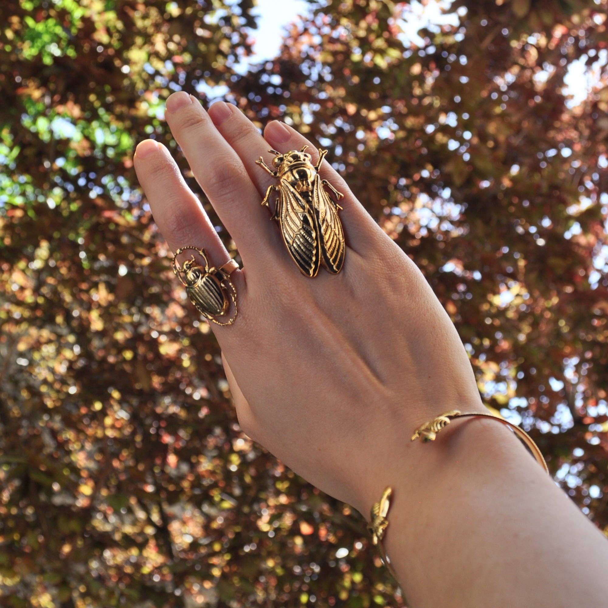Lotta Djossou Paris - Wholesale Cocktail/Statement Ring - Cicada gold stainless ring - jewelry - gift - art craft1