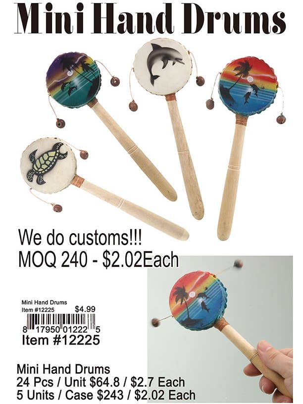 Mini Hand Drums for wholesale by Puka Creations