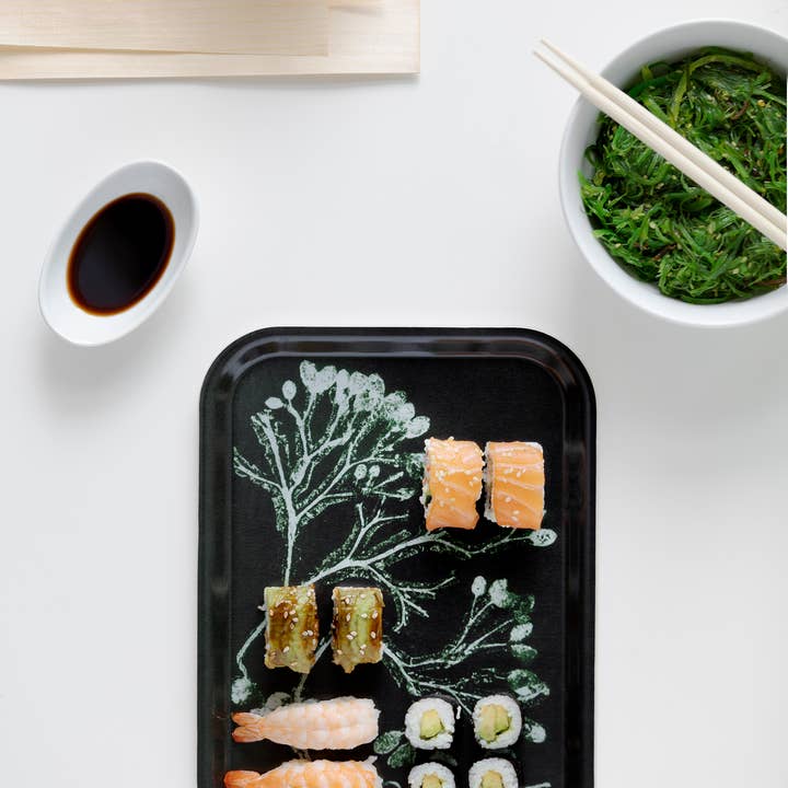 PERNILLE FOLCARELLI - Venta al por mayor Bandeja de servir - Bandeja para servir 20 x 27 cm con diseño de algas verde oscuro3