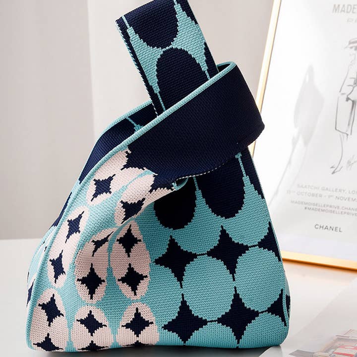 ACCITY - Wholesale Tote Bag - Women's - WOMEN COLOUR KNITTED TOTE BAG CASUAL WRIST HANDBAG_CWAB0879