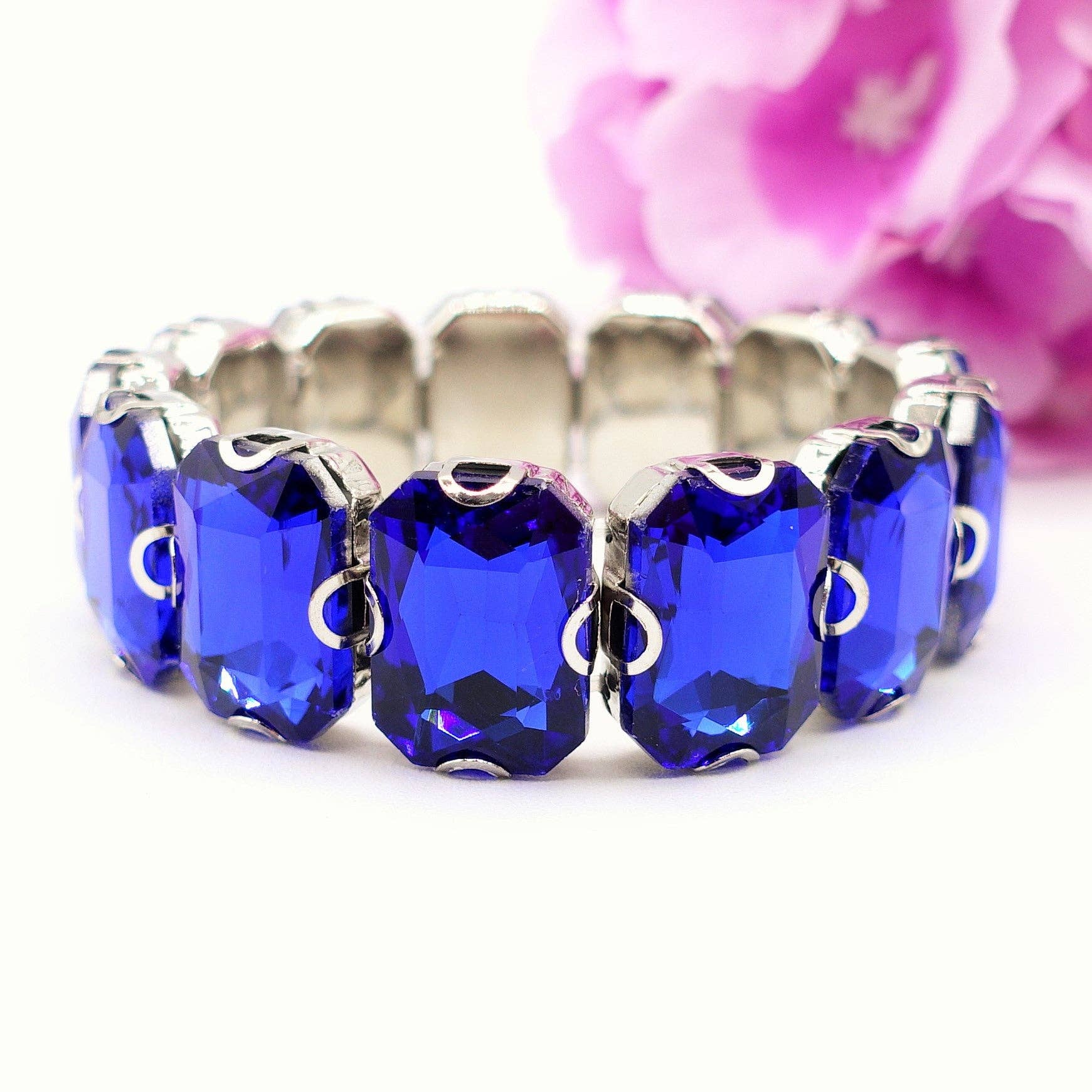 Daemon srls - Wholesale Bangle Bracelet - MARGOT - Bracciale Elasticizzato con pietre sfaccettate - LUCE COLLECTION40