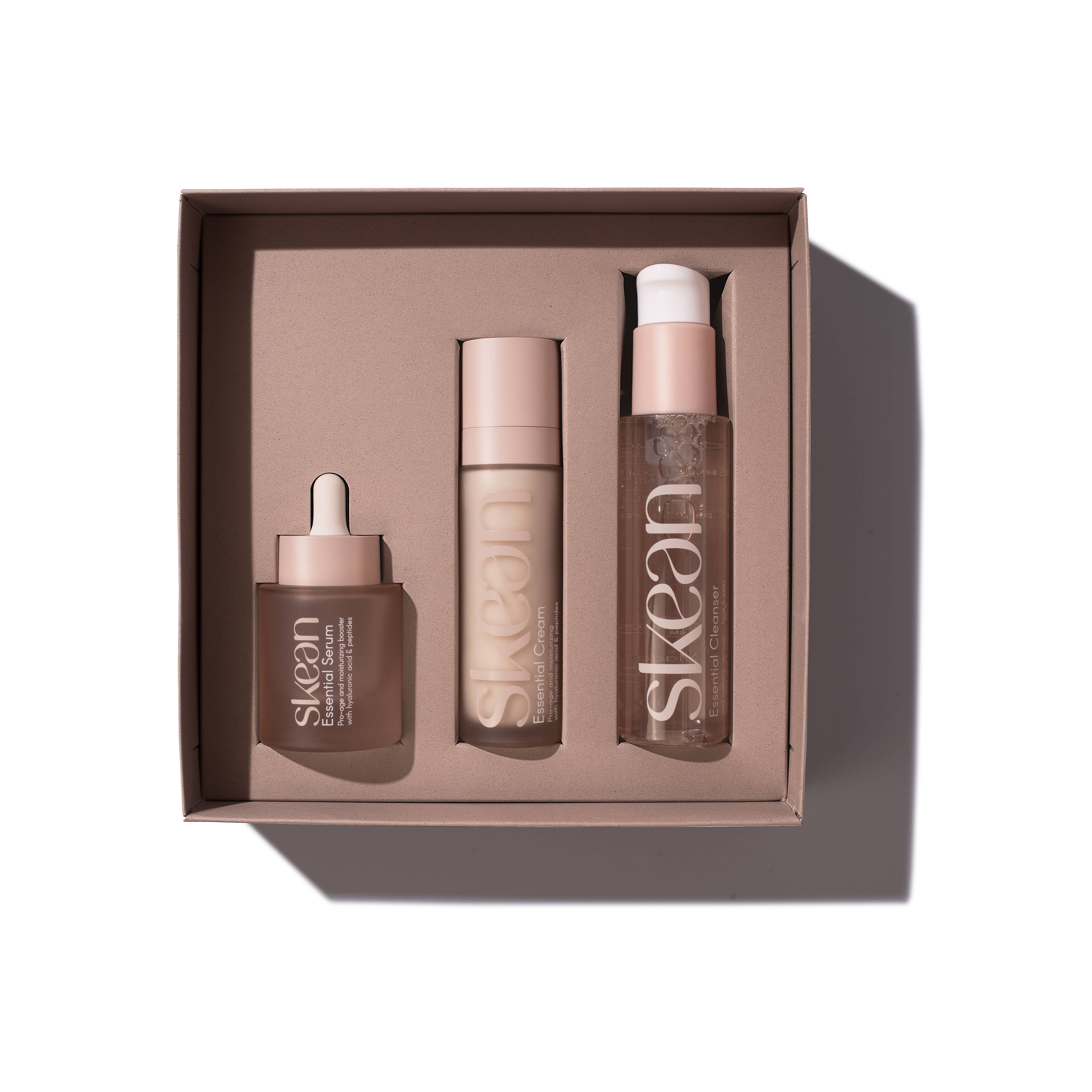 Skean® - Wholesale Facial Care Set/Kit - Cleansing kit + anti-aging cream and serum - ESSENTIAL SET1