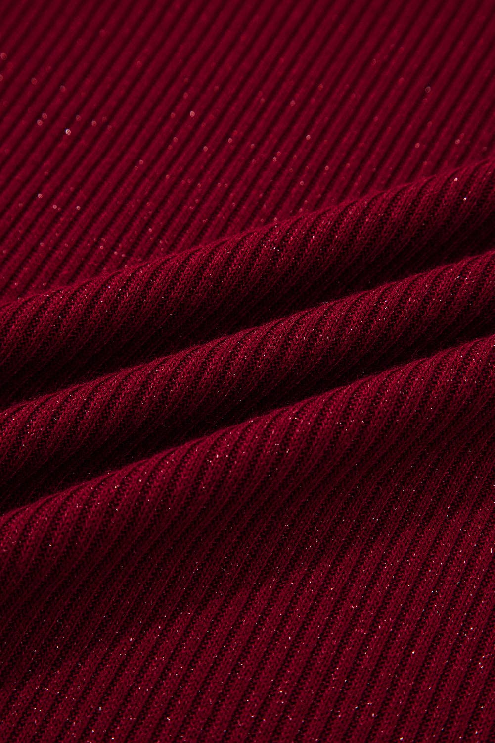 Red Dahlia Solid Metallic Ribbed Knit Long Sleeve Top for wholesale on Faire8