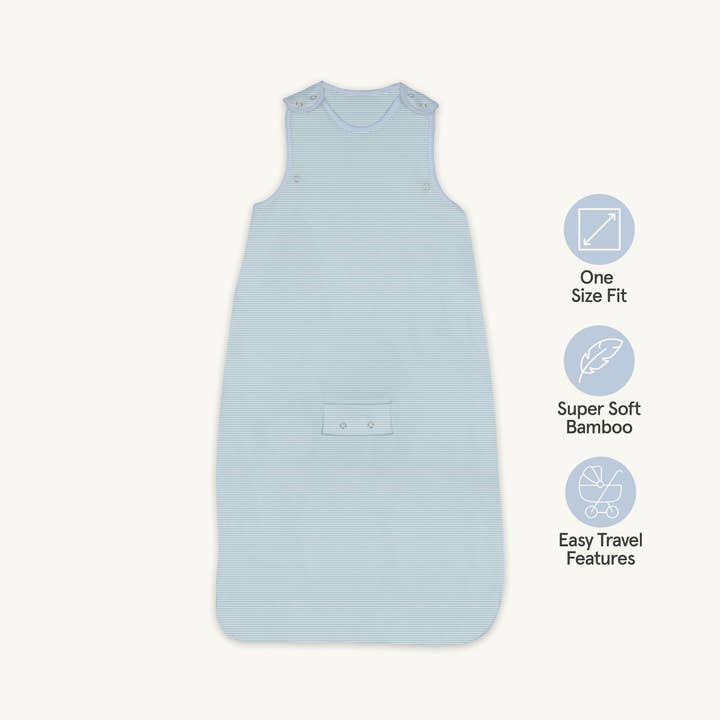 Himmelblauer Nadelstreifen-Schlafsack 2,5 Tog für den Großhandel von GrowGrows