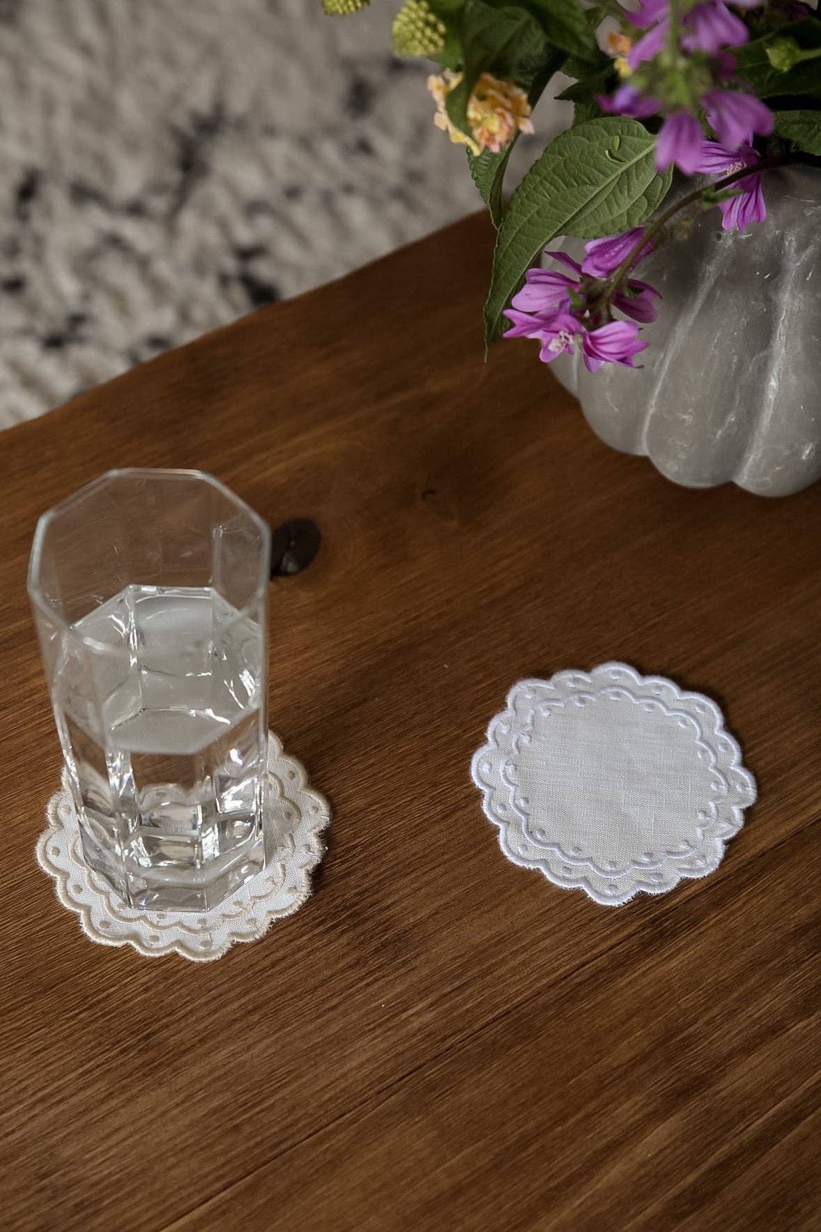 Mariaida Home - Vente Sous-verre - Support pour bol/pain Bolinhas beige3