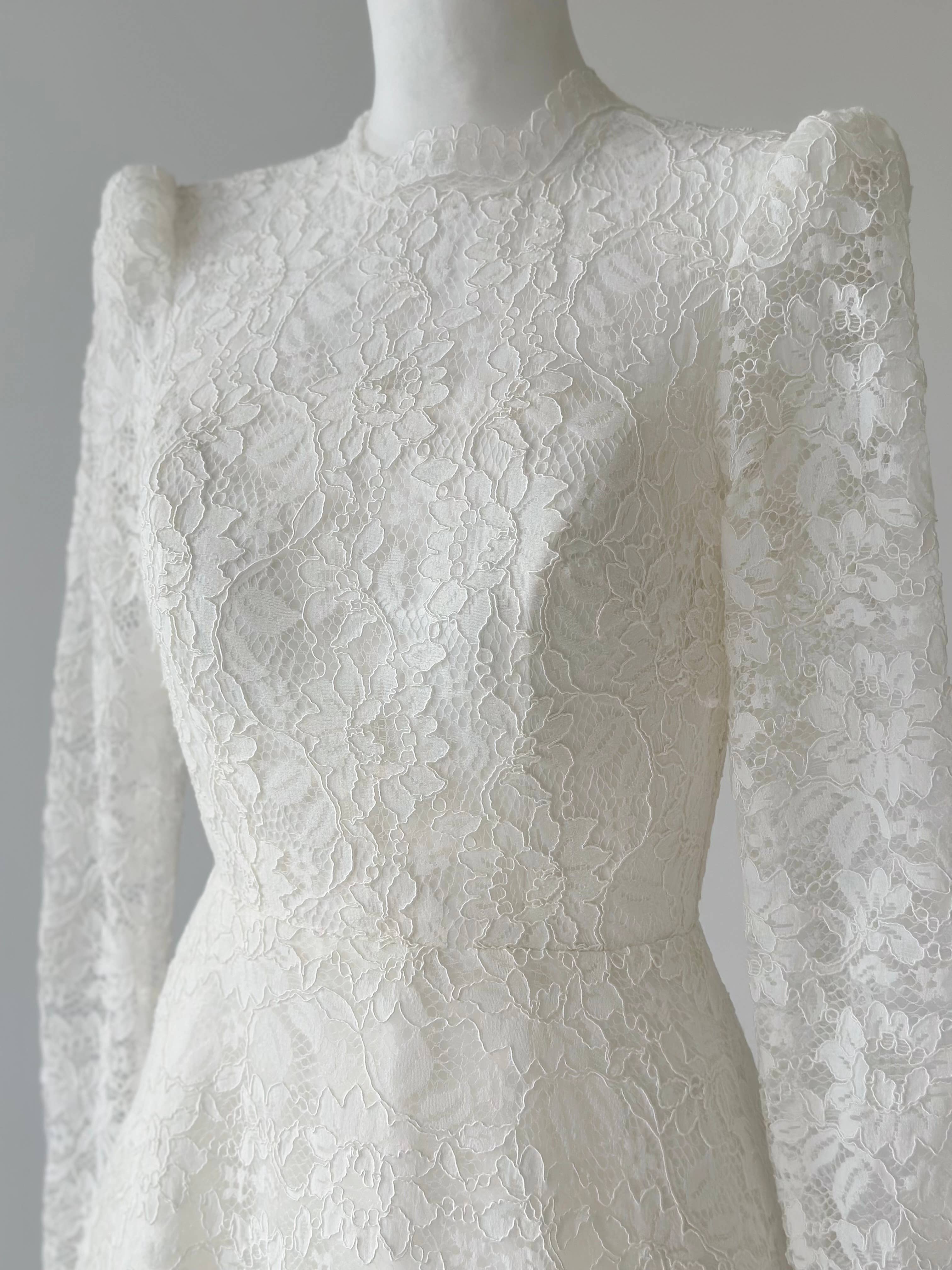 As Photo Enchanted Grace Vintage Lace Long-Sleeve Bridal Gown for wholesale on Faire1