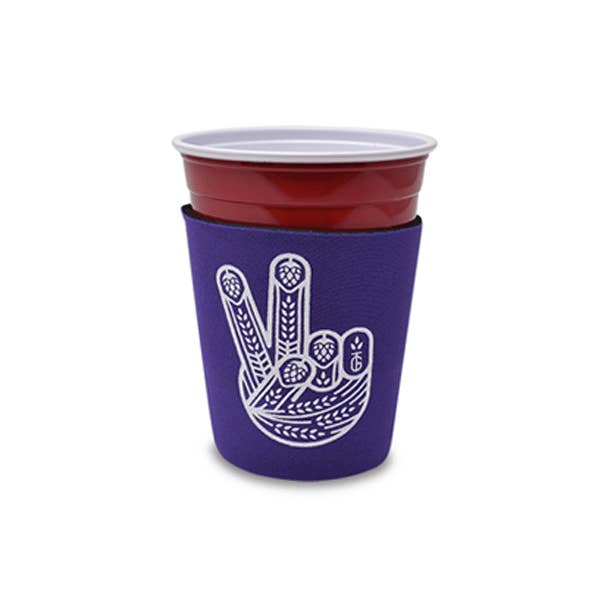 Traveling Growler - Wholesale Drink Huggers & Koozies - Peace Pint Glass/solo cup koozie