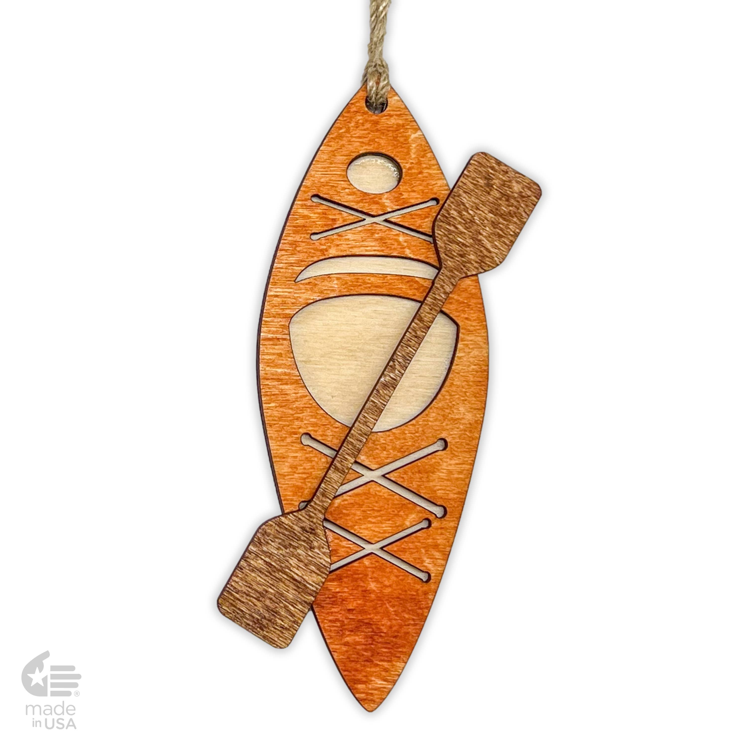 Bloom & Wander – wholesale Ornament – Kayak Ornaments | Lake Coastal | Christmas Customizable3