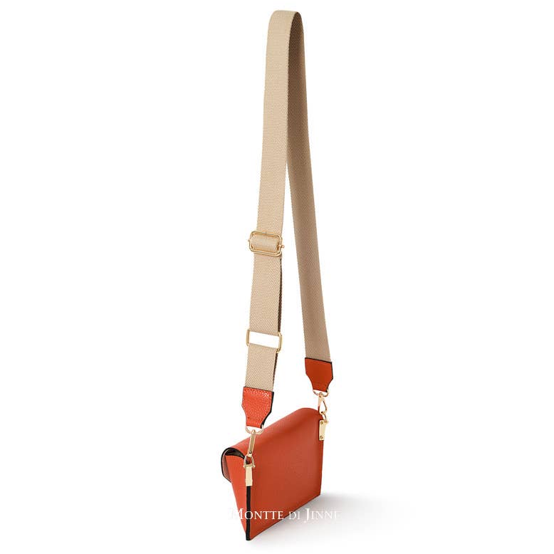 MONTTE DI JINNE - Vente Sac à bandoulière – femme - Sac bandoulière en cuir italien élégant avec sangle en toile19