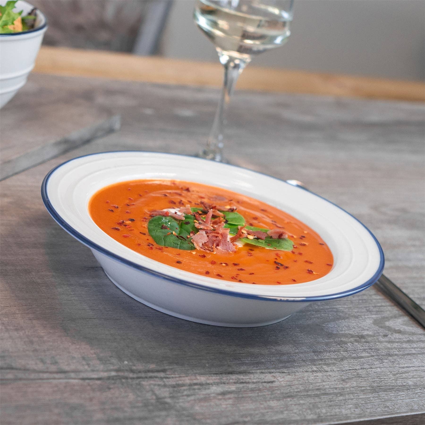 Rinkit Ltd – wholesale Dinner plate – Nicola Spring Farmhouse Soup Plate - 22cm (9")3