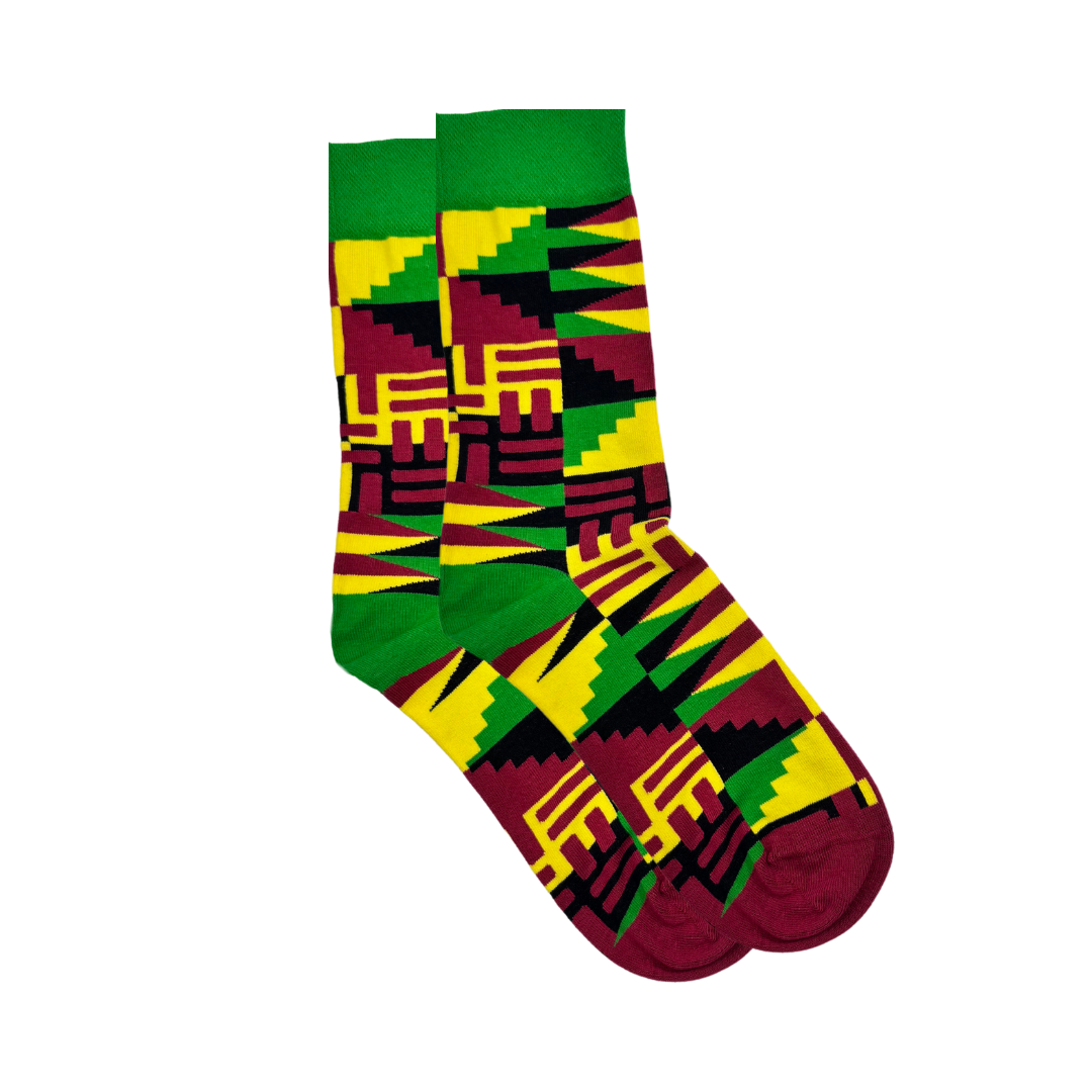 Afropop – wholesale Socks – Unisex – Scholar Socks Green1