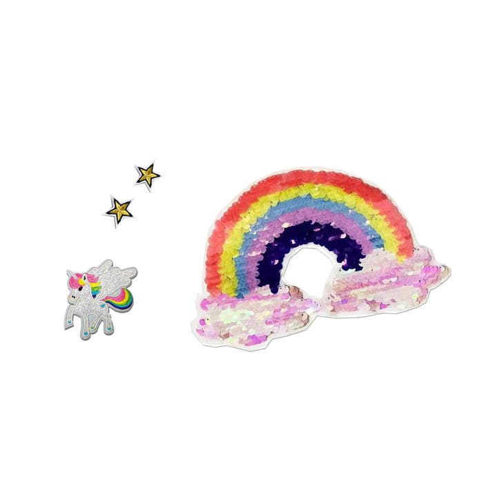PATCHYTIGER - Venta al por mayor Cazadora vaquera - Niños - Chaqueta vaquera DIY para niños, edición especial sobre el arcoíris