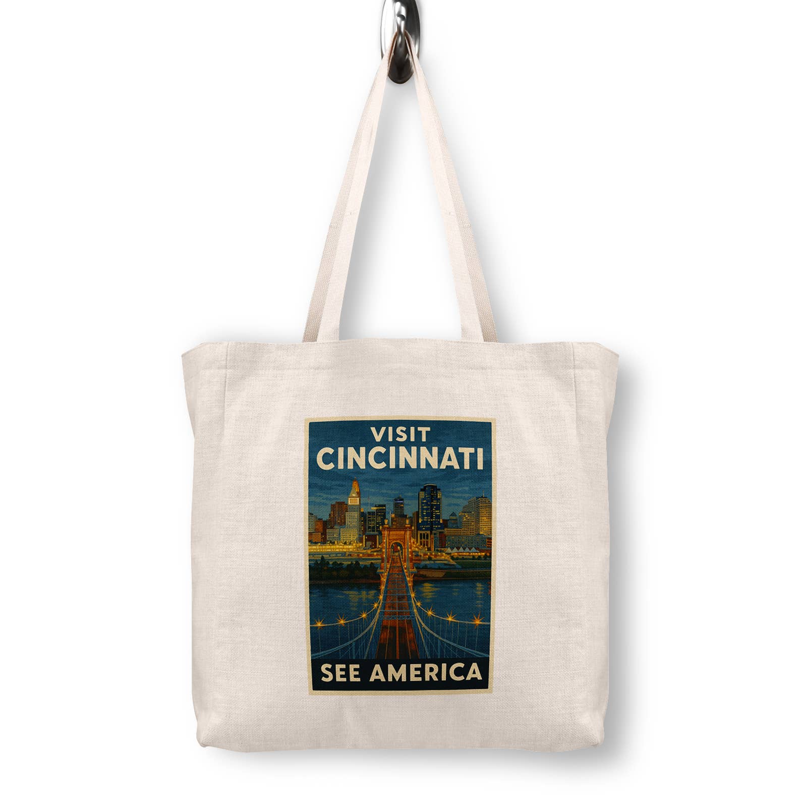 Daisy Mae Designs - Wholesale Tote Bag - Unisex - Cincinnati Ohio Large Reusable Canvas Tote Bag Shopping Bag0