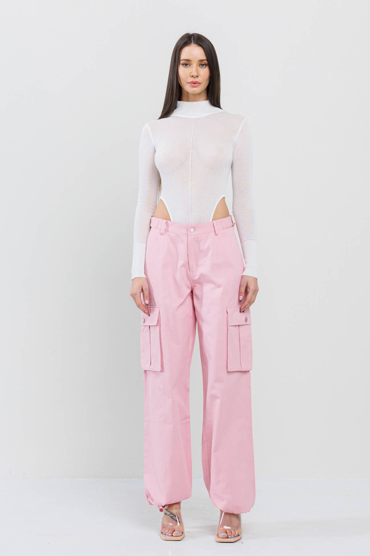 No Vacancy - Wholesale Pants - Women's - Soft twill 2ways cargo pants new color1