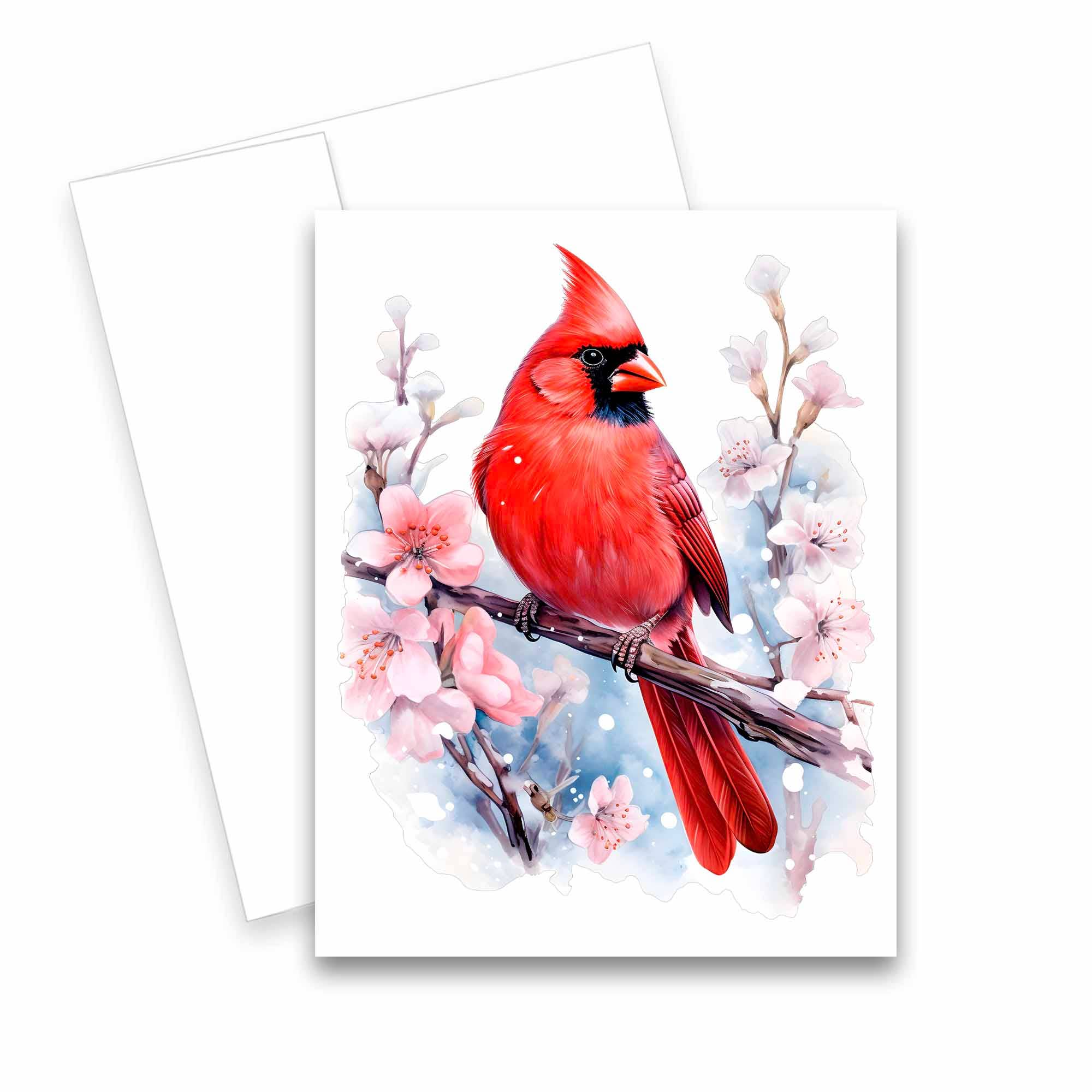Aria Rae - Wholesale Stationery/Notecard Set - Assorted Cardinal Greeting Cards, Set of 6, Blank Notecards6