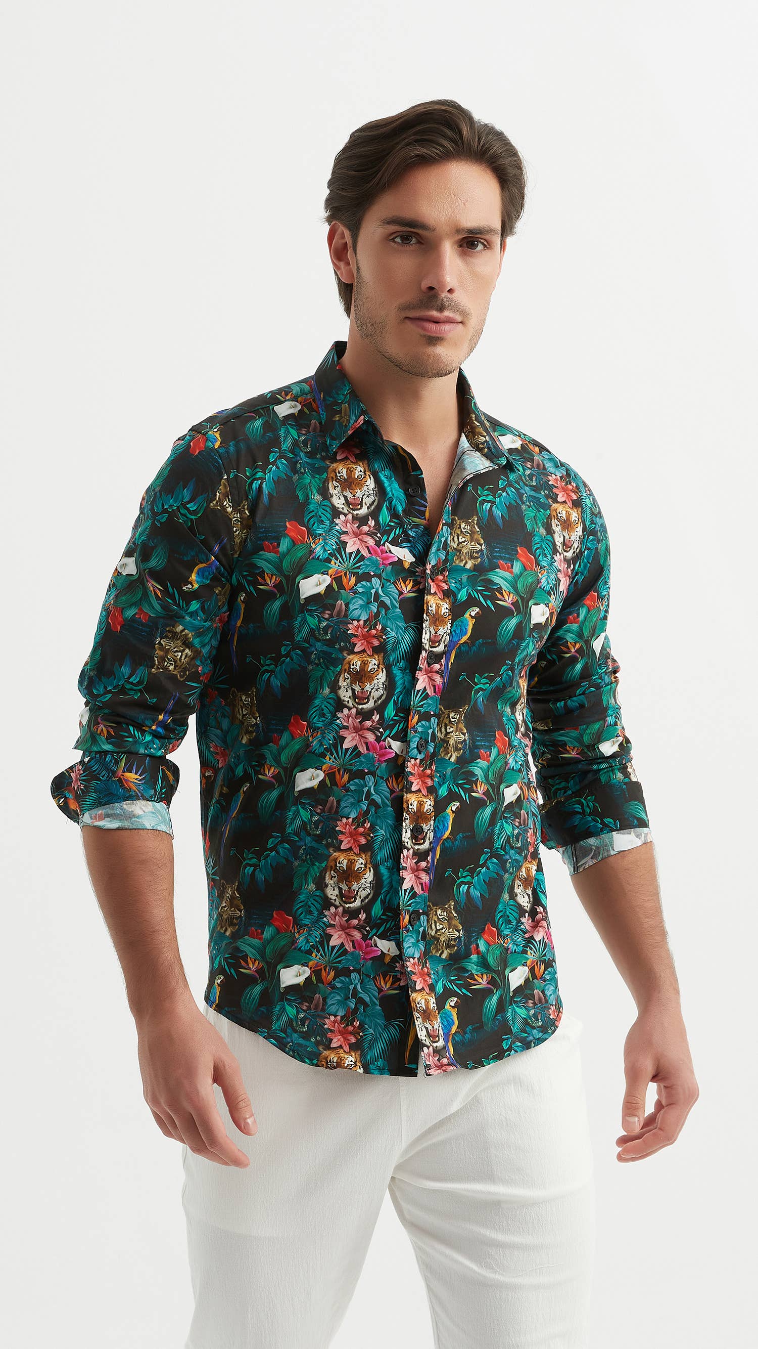 Yves Enzo - Wholesale Button Down Shirt - Men's - Digital prints shirt "PREMIUM" collection