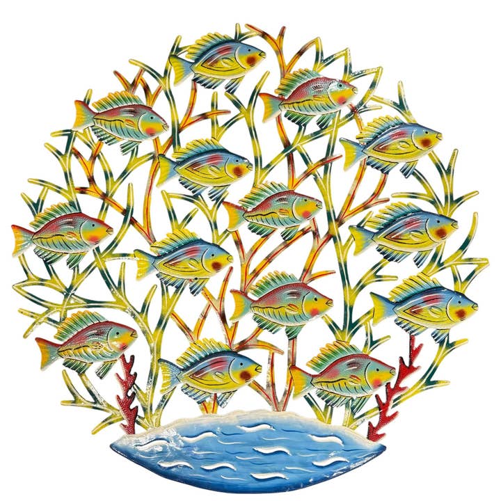 Banc de poissons géant pour la vente par Haiti Fair Trade- Papillon Marketplace