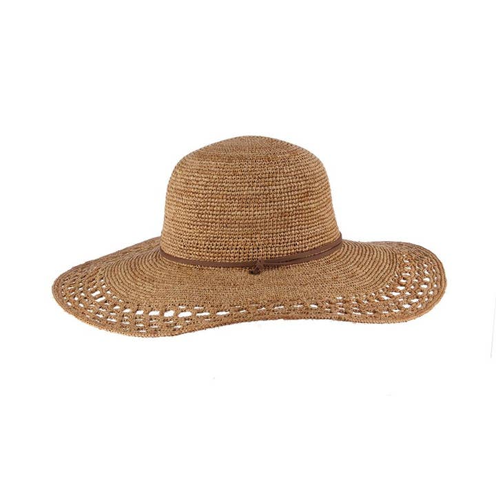 Scala Corona Rotonda di Paglia - Pedasi per la vendita all'ingrosso da parte di Tenth Street Hats