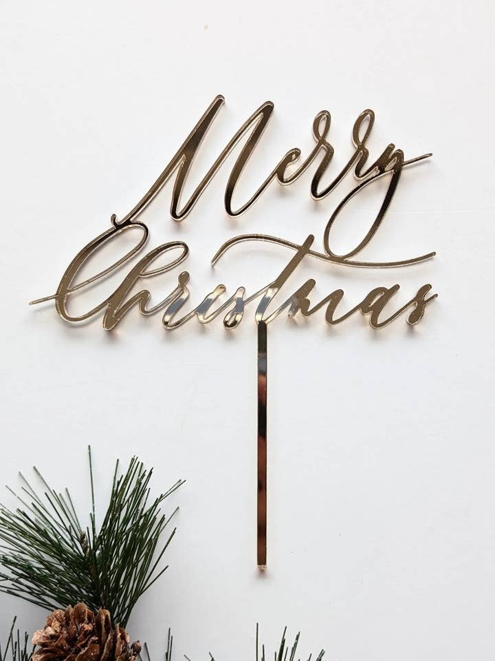 Merry Christmas Holiday Cake Topper for wholesale by AALVO
