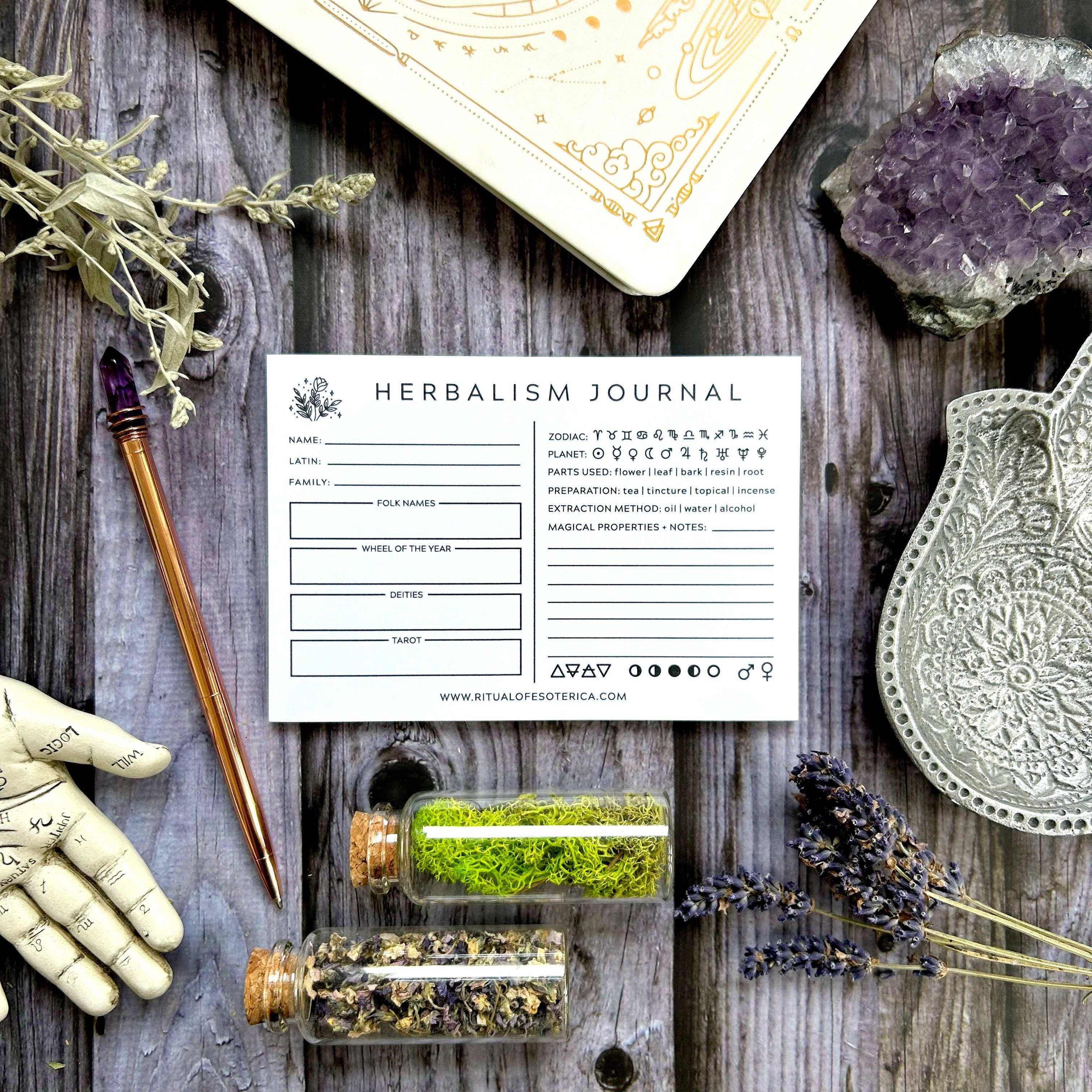 Ritual of Esoterica - Wholesale Journal/Diary - Herbalism Journal Sticky Notepad1
