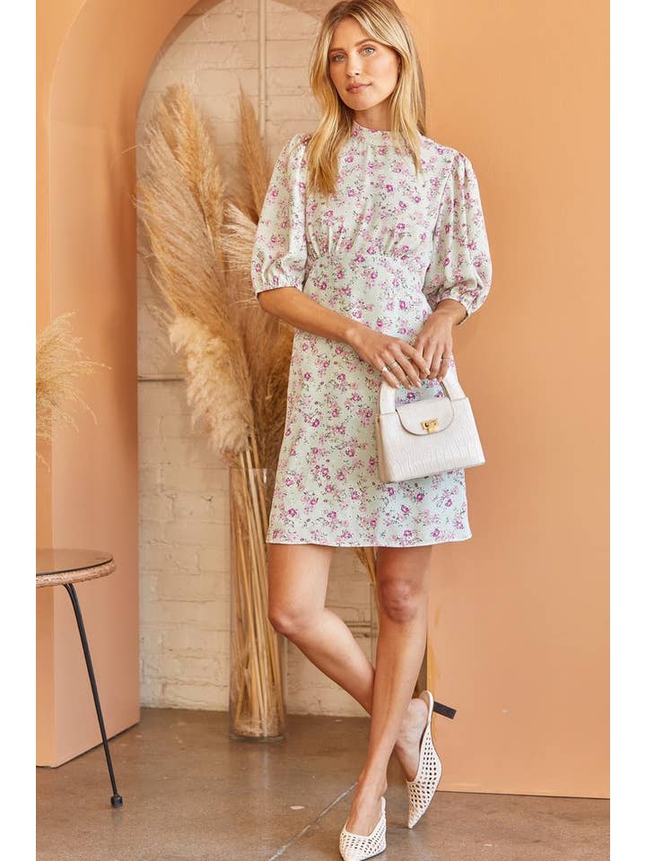 Andrée by Unit - Wholesale Dress - Women's - Mock Neck Mini Dress D2173-1