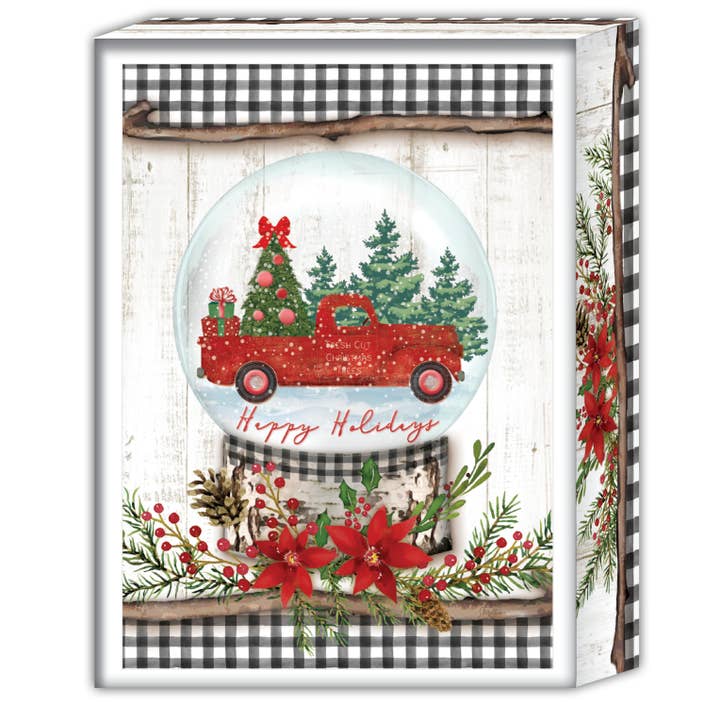 Christmas Snow Globe - Box of 16 Christmas Cards for wholesale by Crown Point Graphics