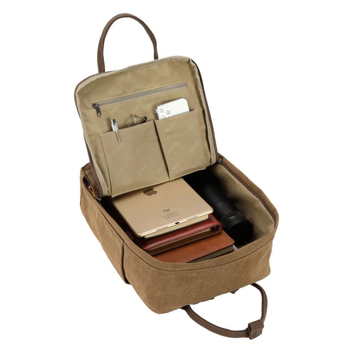 Troop London – Großhandel Rucksack – Unisex – TRP0549 Troop London Klassischer Canvas-Tagesrucksack, Rucksack, Reiserucksack, Schulrucksack9