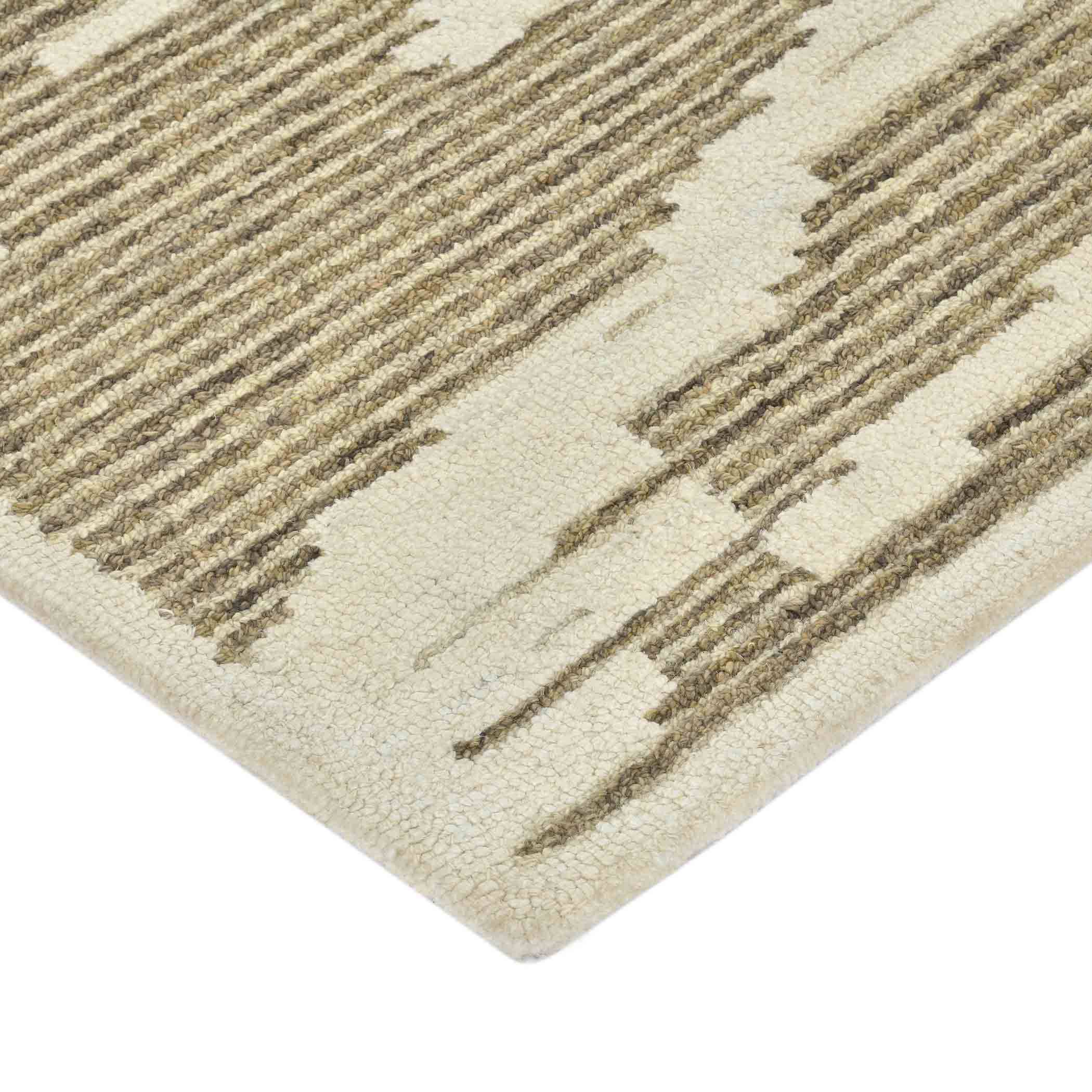 HomeRoots - Wholesale Area Rug - 2' X 3' Beige And Brown Wool Abstract Hand Hooked Area Rug5