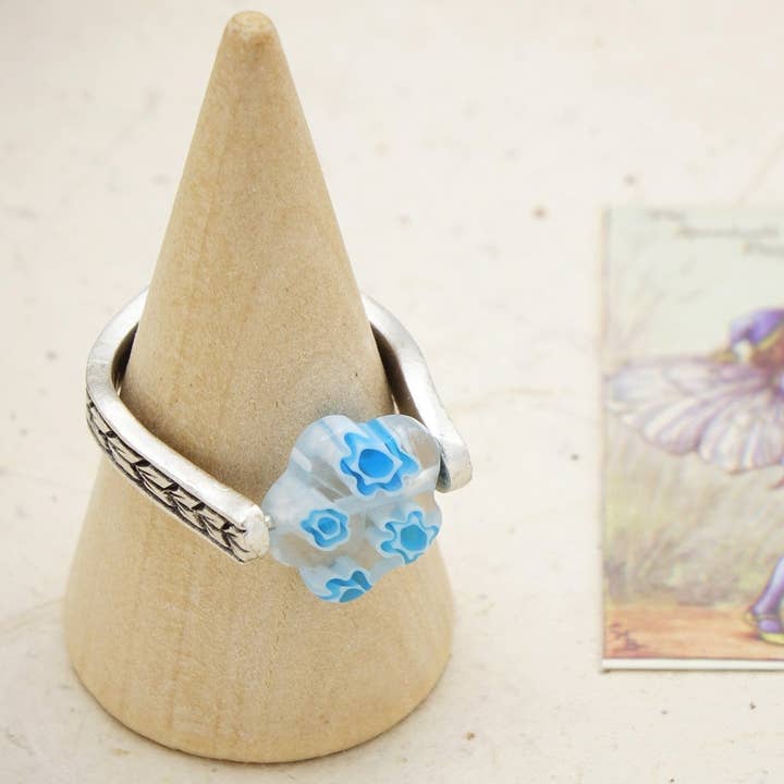 Verna Artisan Works - Wholesale Cocktail/Statement Ring - Murano-Style Millefiori Glass Flower Rings3