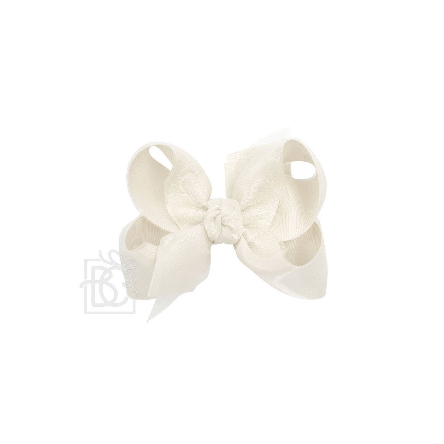 Beyond Creations, LLC – wholesale Hair bow – Kids – LAYERED ORGANZA/GROSGRAIN BOW ON CLIP19