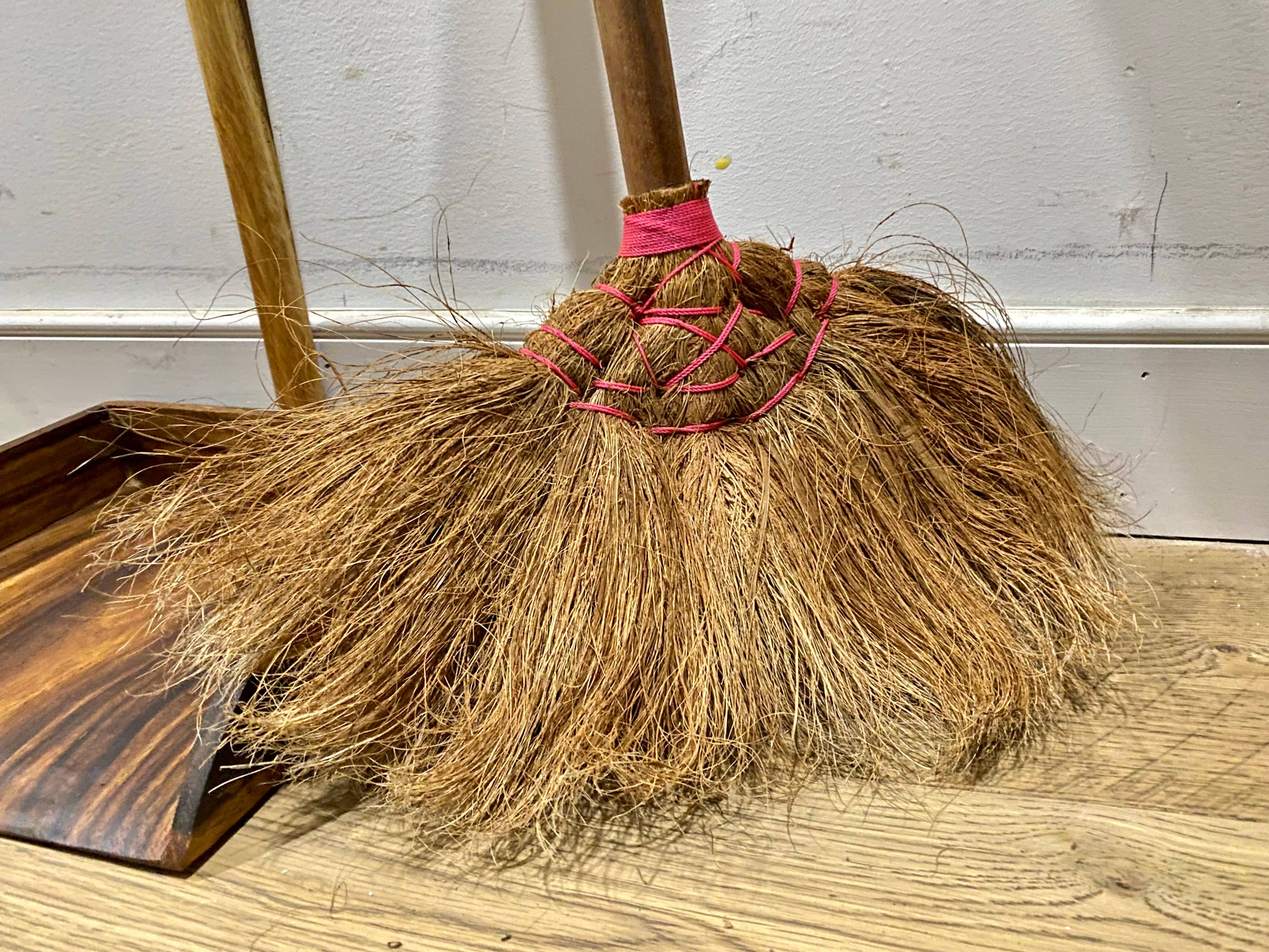 Tuckahoe Hardwoods – wholesale Dusting brush & duster – Handmade Indoor East Indian Walnut Wooden Dustpan and Broom1