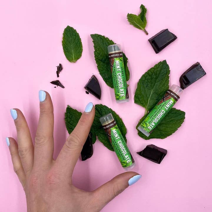 Crazy Rumors - Wholesale Lip Balm - All Natural, Vegan Mint Chocolate Lip Balm
