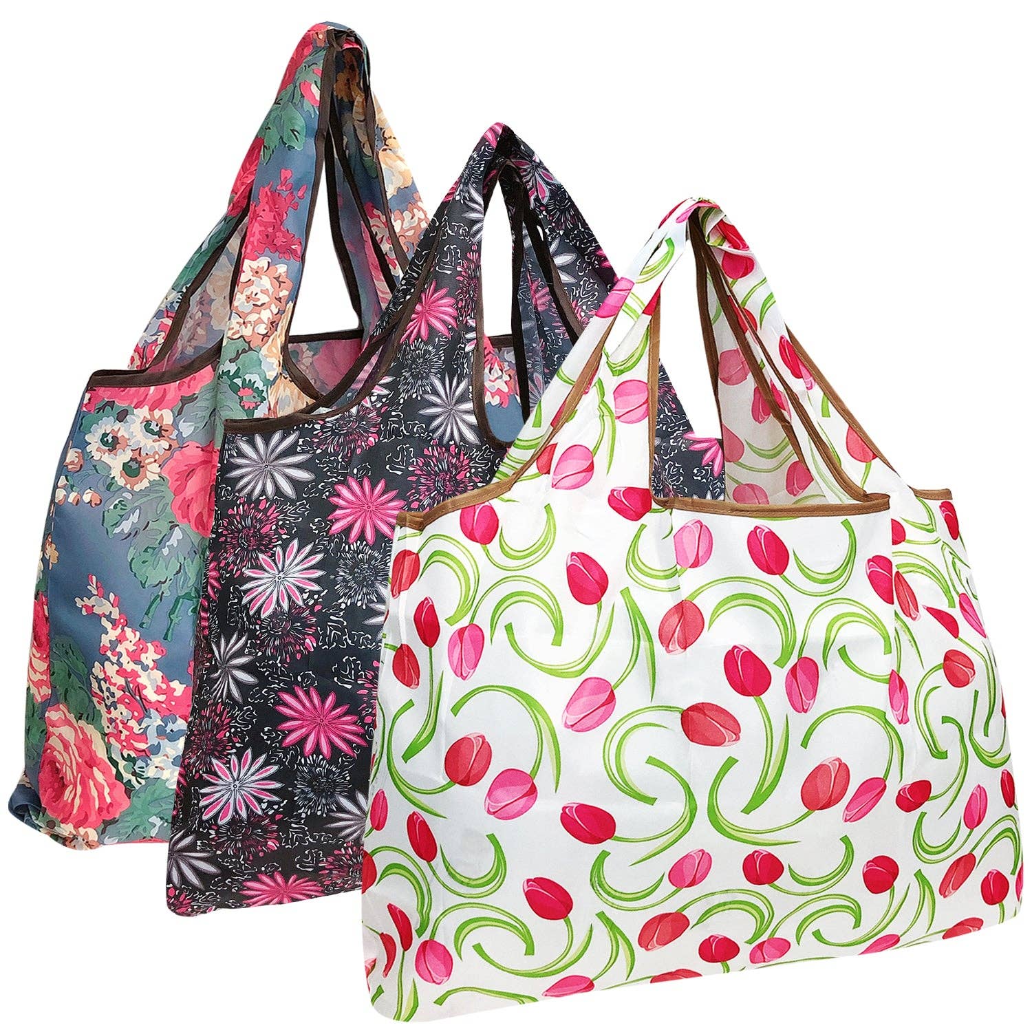 Wrapables.com - Wholesale Grocery/Shopping Bag - Wrapables Eco-Friendly Large Nylon Reusable  Bags (Set of 3)201