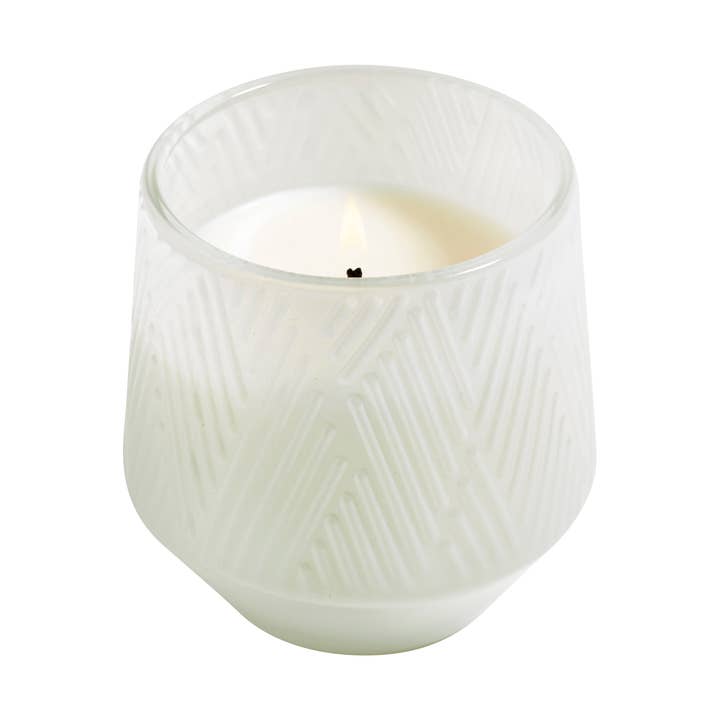 Vela de Abeto Balsámico y Cedro en Vaso Blanco 5oz. Ctn.6 para venta al por mayor de Hillhouse Naturals/Field+Fleur