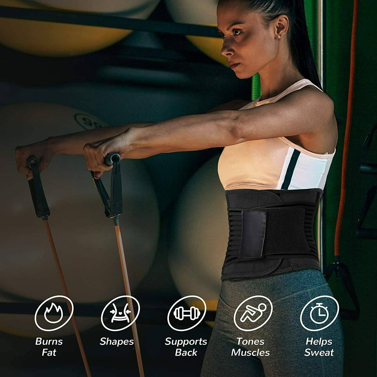 VIGOR - Wholesale Fitness Equipment - Waist trainer Slimming Workout Compression Double Belt Sweat7