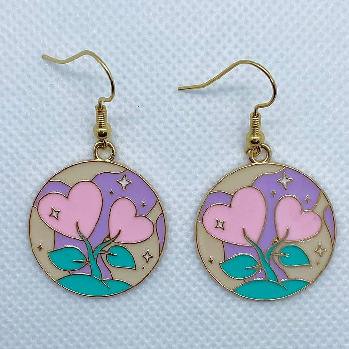 Pendientes Flor Corazón para venta al por mayor de Trinkerbell Jewelry