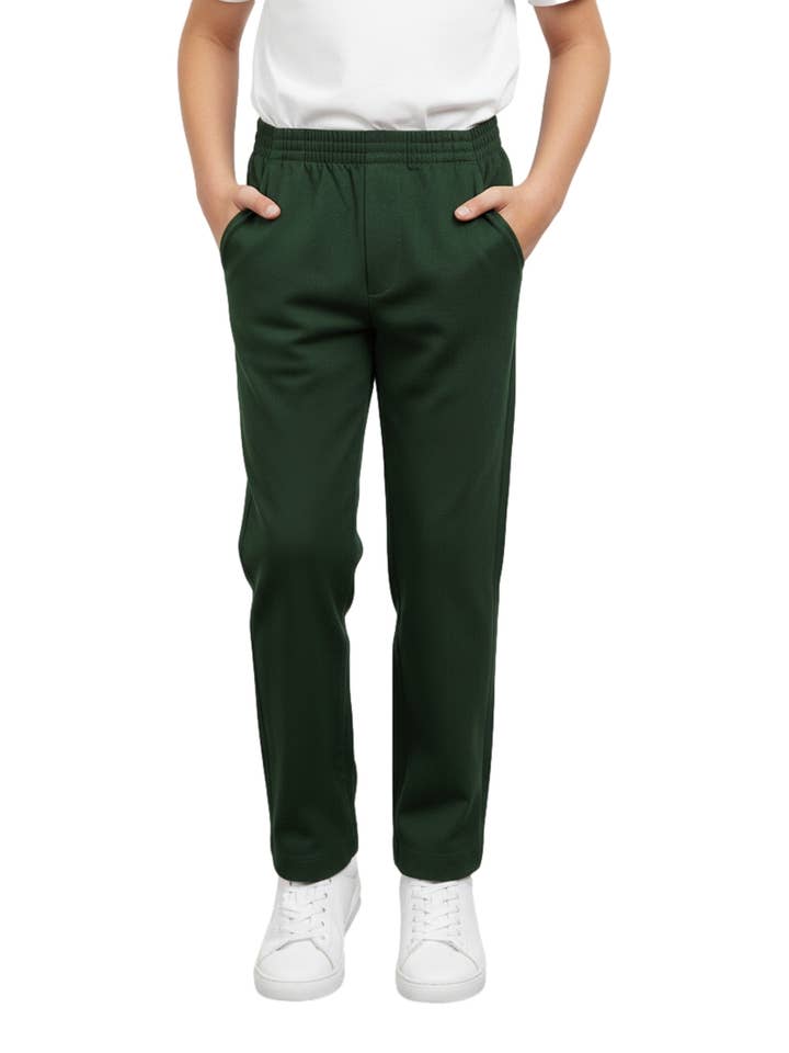 Boy Uniform all Elastic Waist Pants H. Green for wholesale by Unik