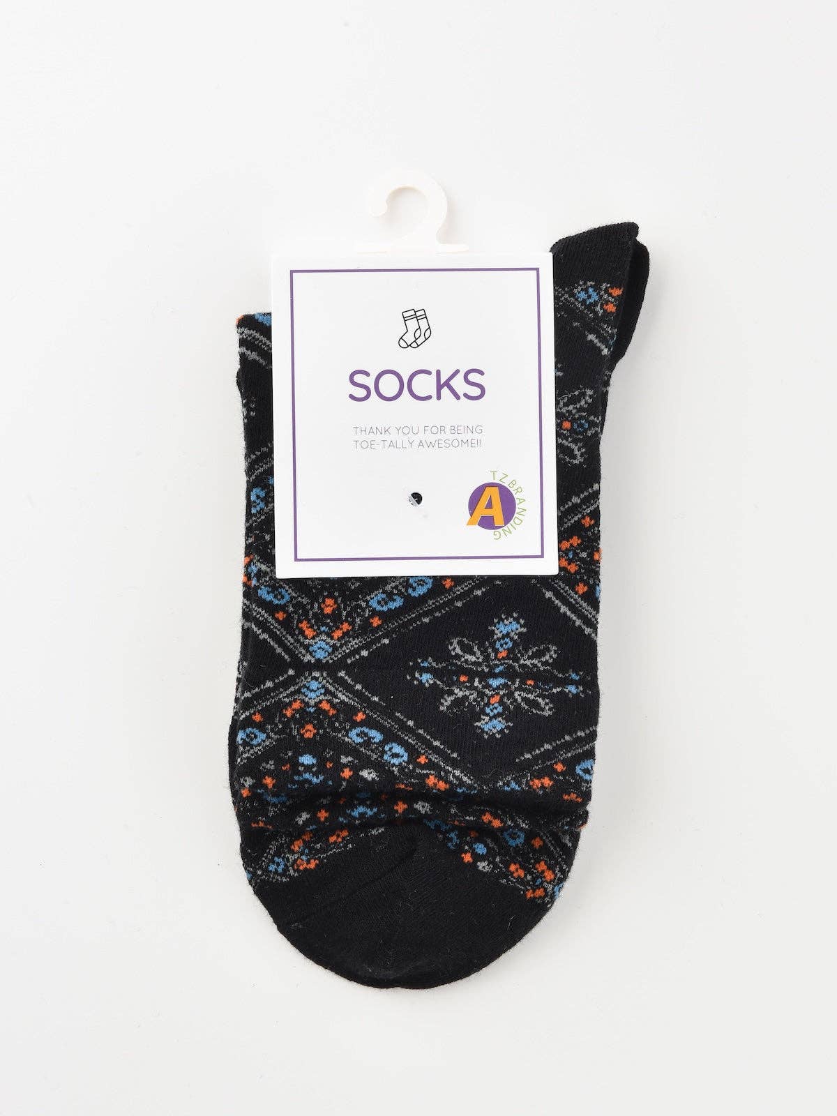 Funkyrel® Atzbranding Limited - Vendita all'ingrosso Calzini - Donna - Rufia - Calzini retrò a metà polpaccio con motivi floreali a rombi0