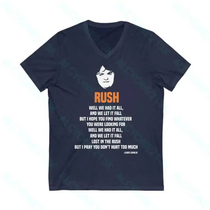 Lewis Capaldi Unisex Jersey Short Sleeve V-Neck Tee for wholesale by Alcyone213k