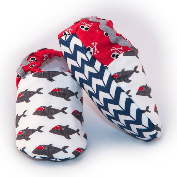 Shark Bite - Baby Booties 3-6 months for wholesale by LilSkeeterz