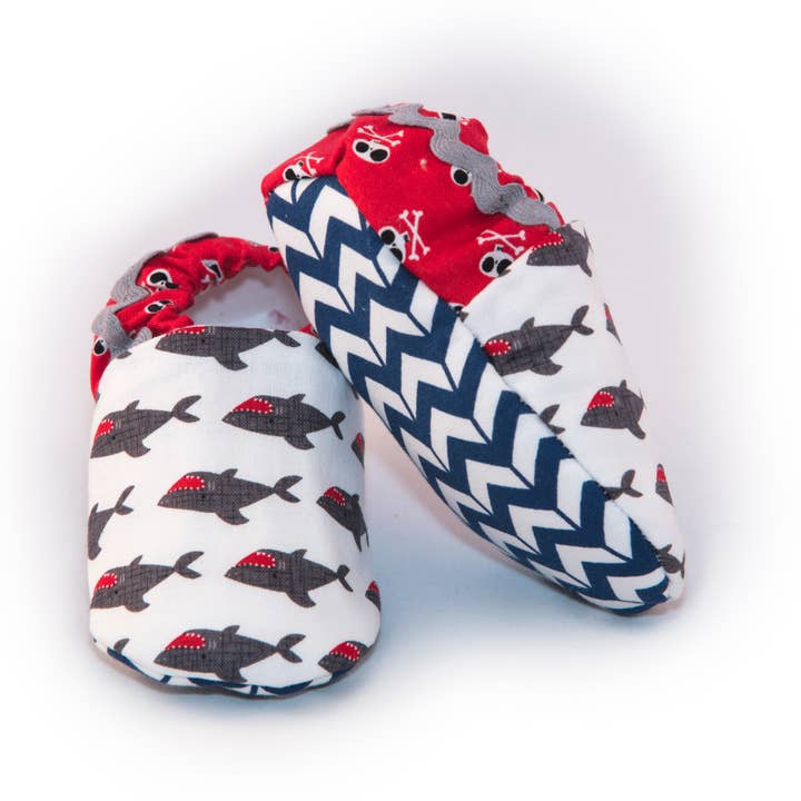 Shark Bite - Baby Booties 3-6 months for wholesale by LilSkeeterz