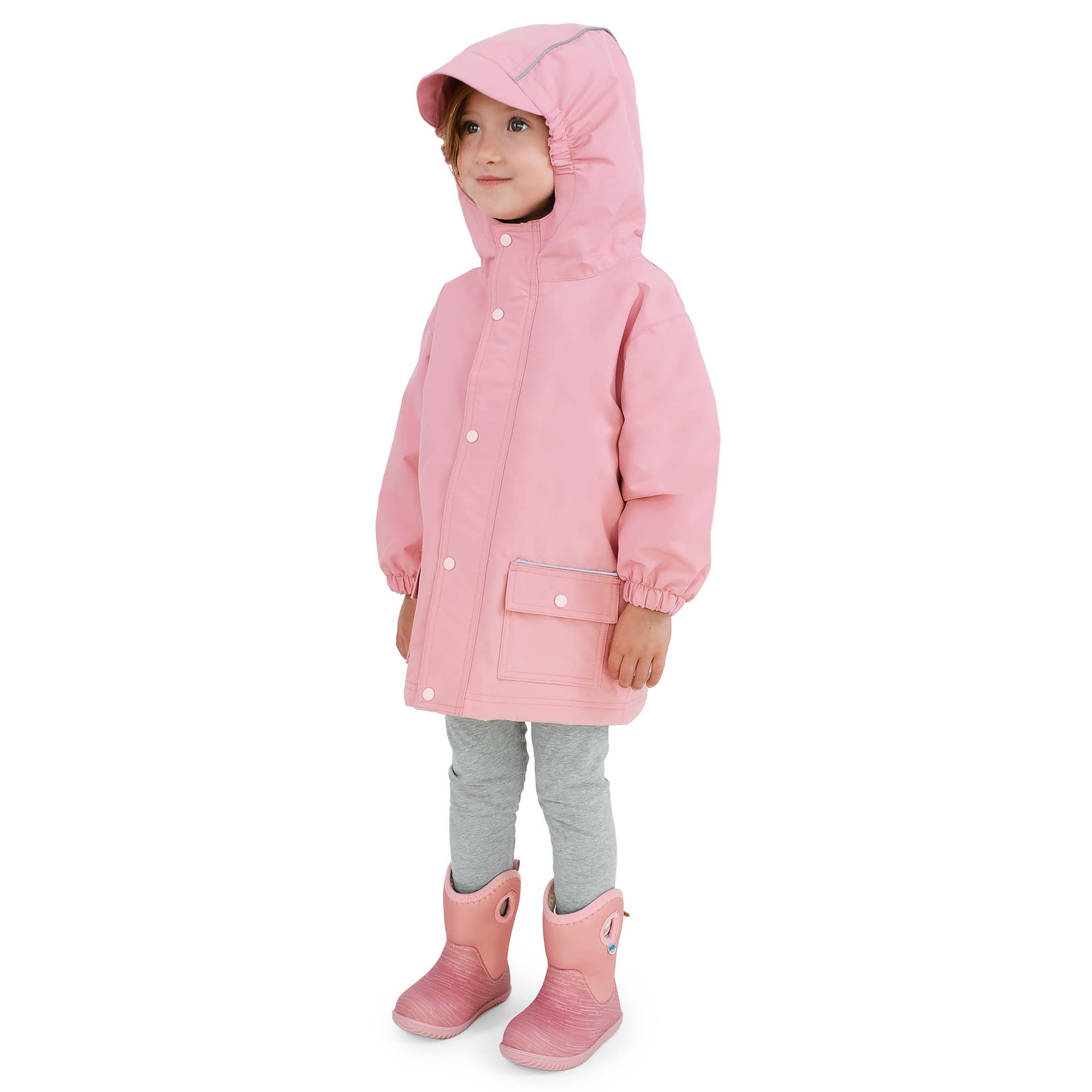 Jan & Jul - Wholesale Raincoat - Kids - Dusty Pink | Cozy-Dry Waterproof Jacket2