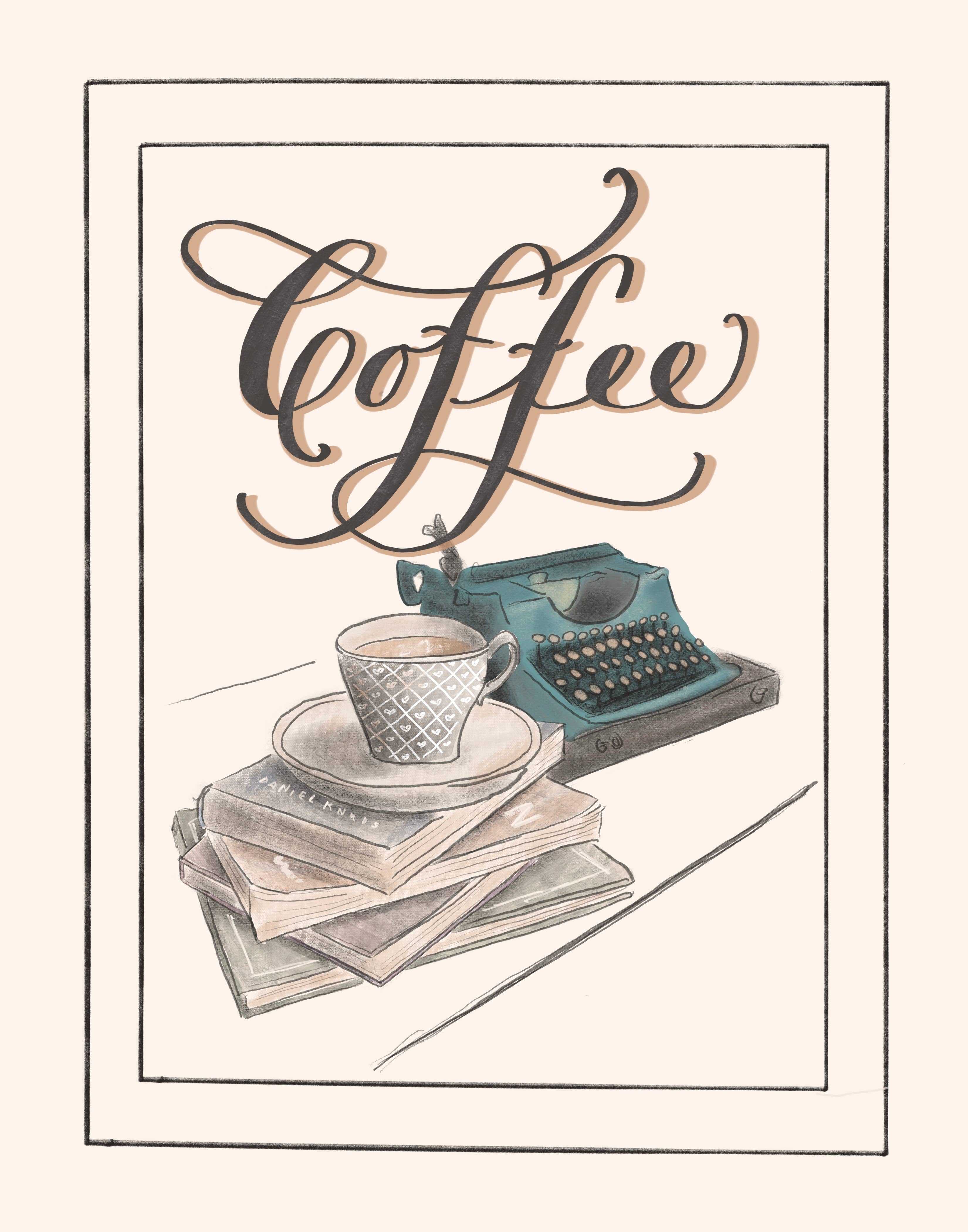 Designs by Robyn Love - Wholesale Art Print - Coffee Print1