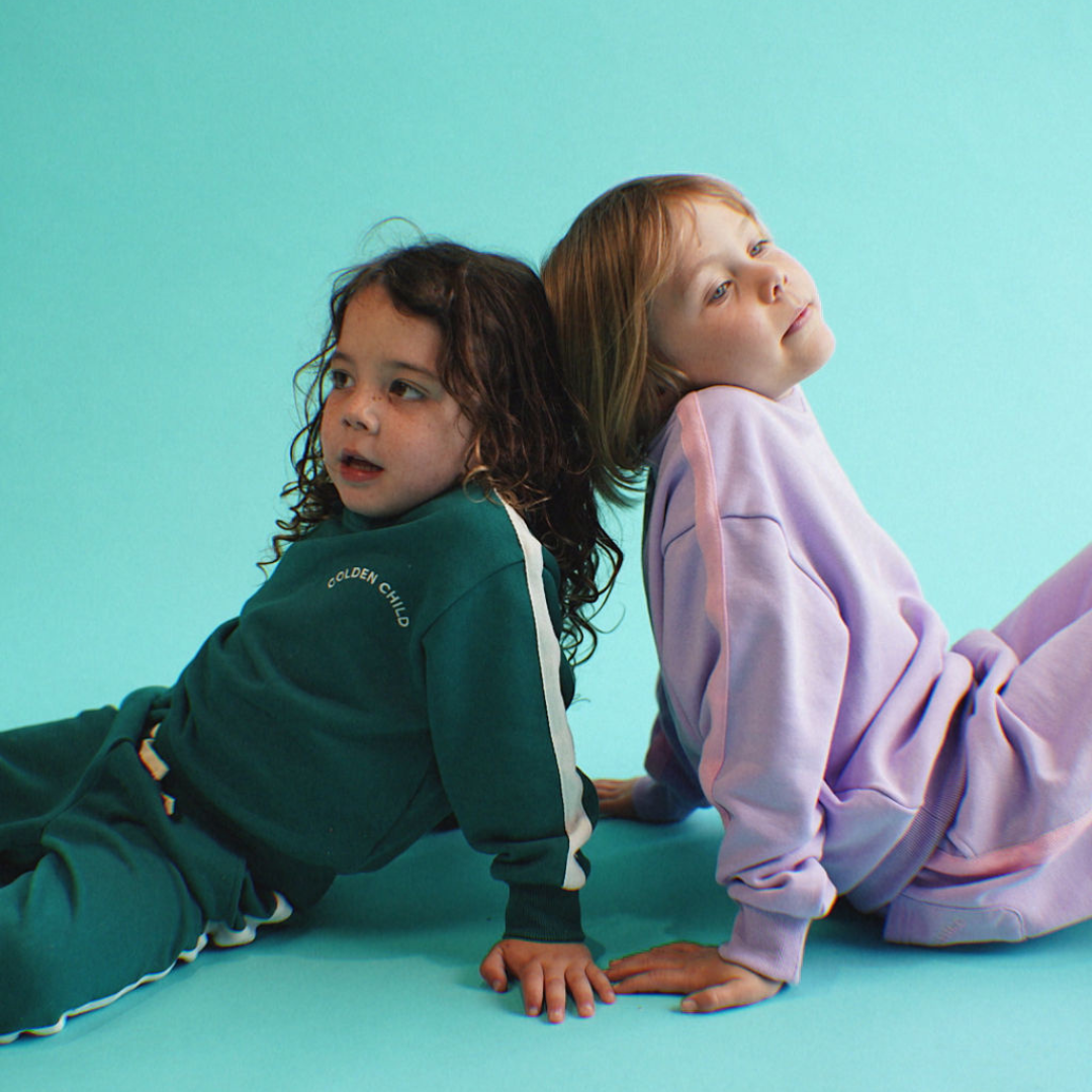 Golden Child - Wholesale Lounge Sweatpants/Joggers - Kids - Golden Child Fast Lane Tracksuit - Evergreen2