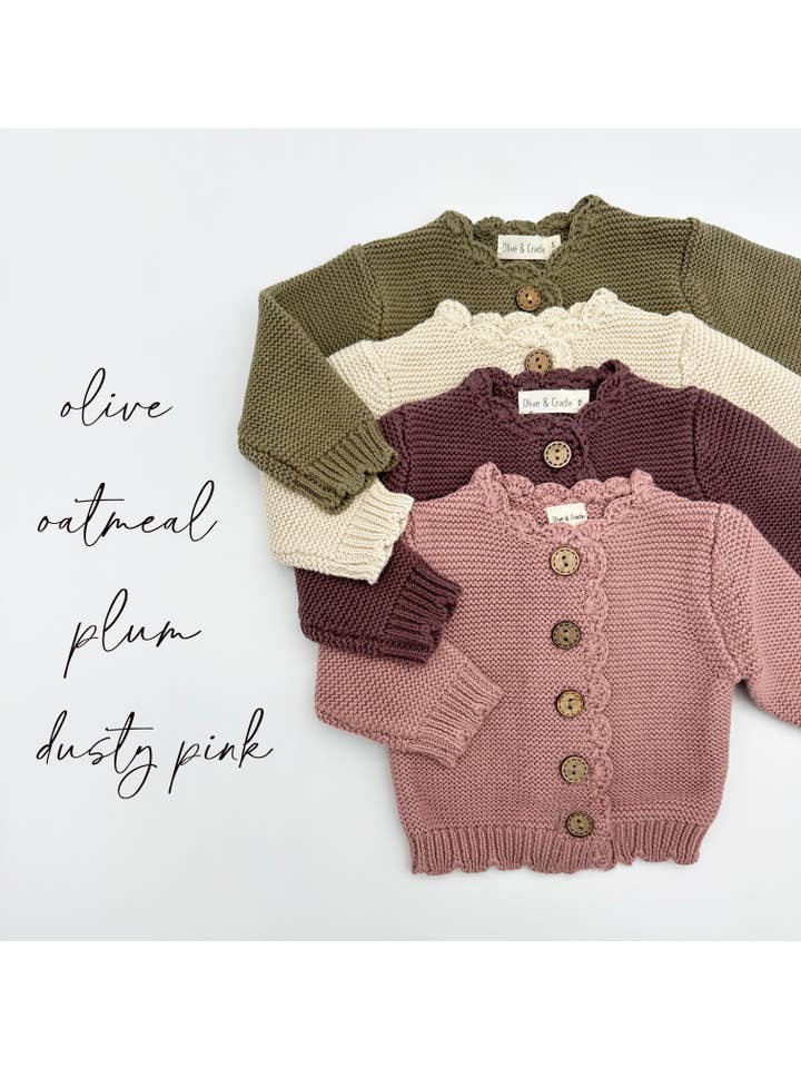 OLIVE & CRADLE – cardigan - Bebé por atacado – Cardigan de Algodão Tricotado para Bebé Crianças | Sophia Cardigan7